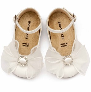 Βαπτιστικά παπούτσια για κορίτσι BS3590-WHITE1-BABYWALKER