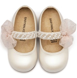 Βαπτιστικά παπούτσια για κορίτσι BS3596-IVORY1-BABYWALKER